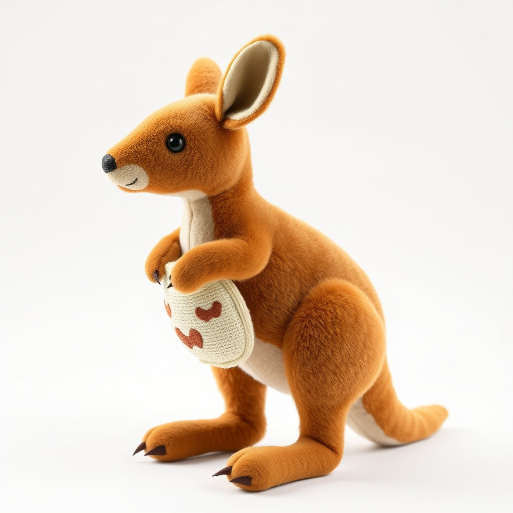 Kangaroo Plush Toy D Model Pack Low-poly 3D model_2