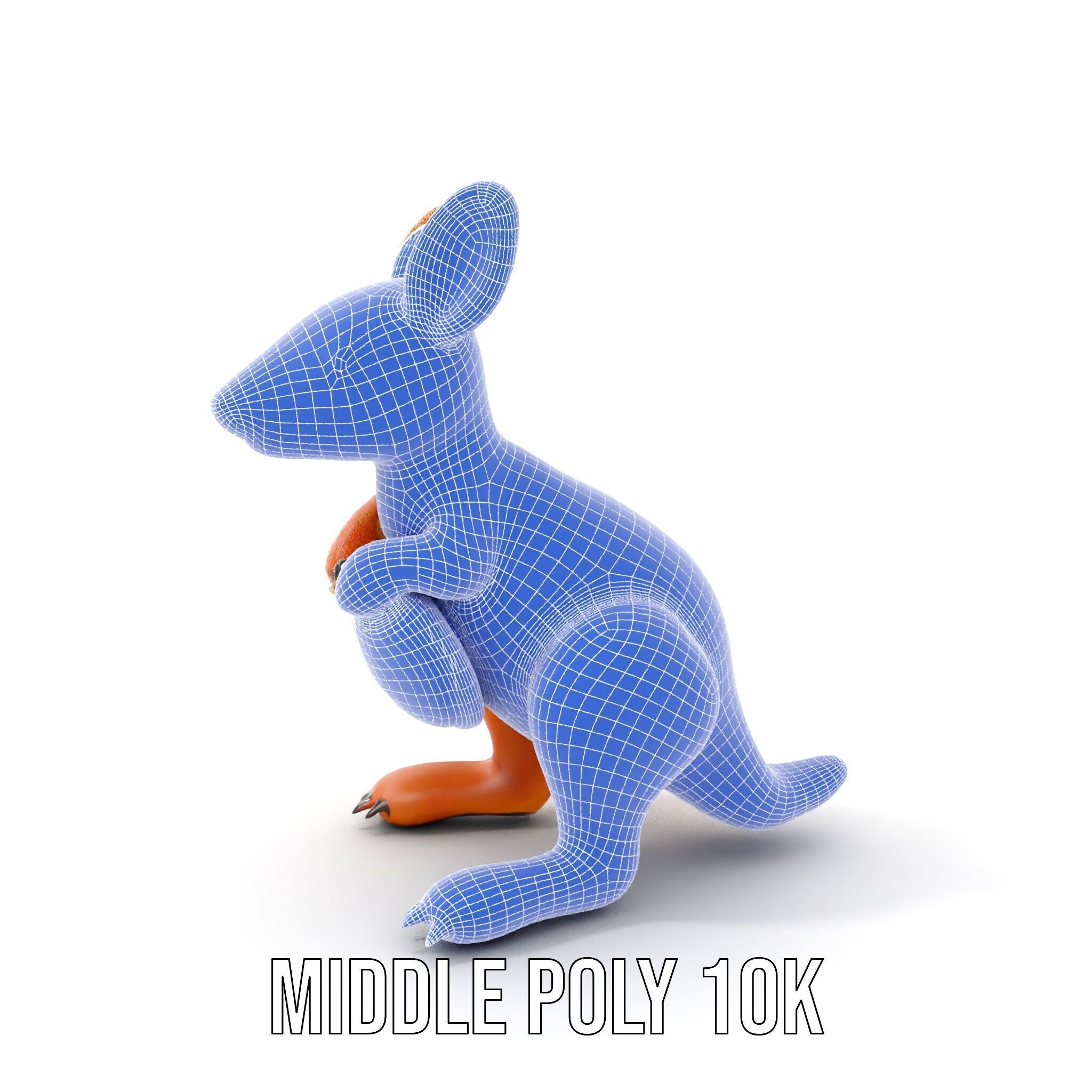 Kangaroo Plush Toy D Model Pack Low-poly 3D model_28