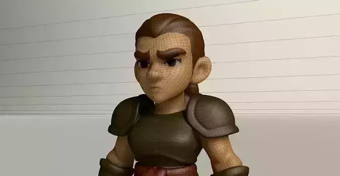 Stylized Game Ready Human Character Rigged named Marjorina