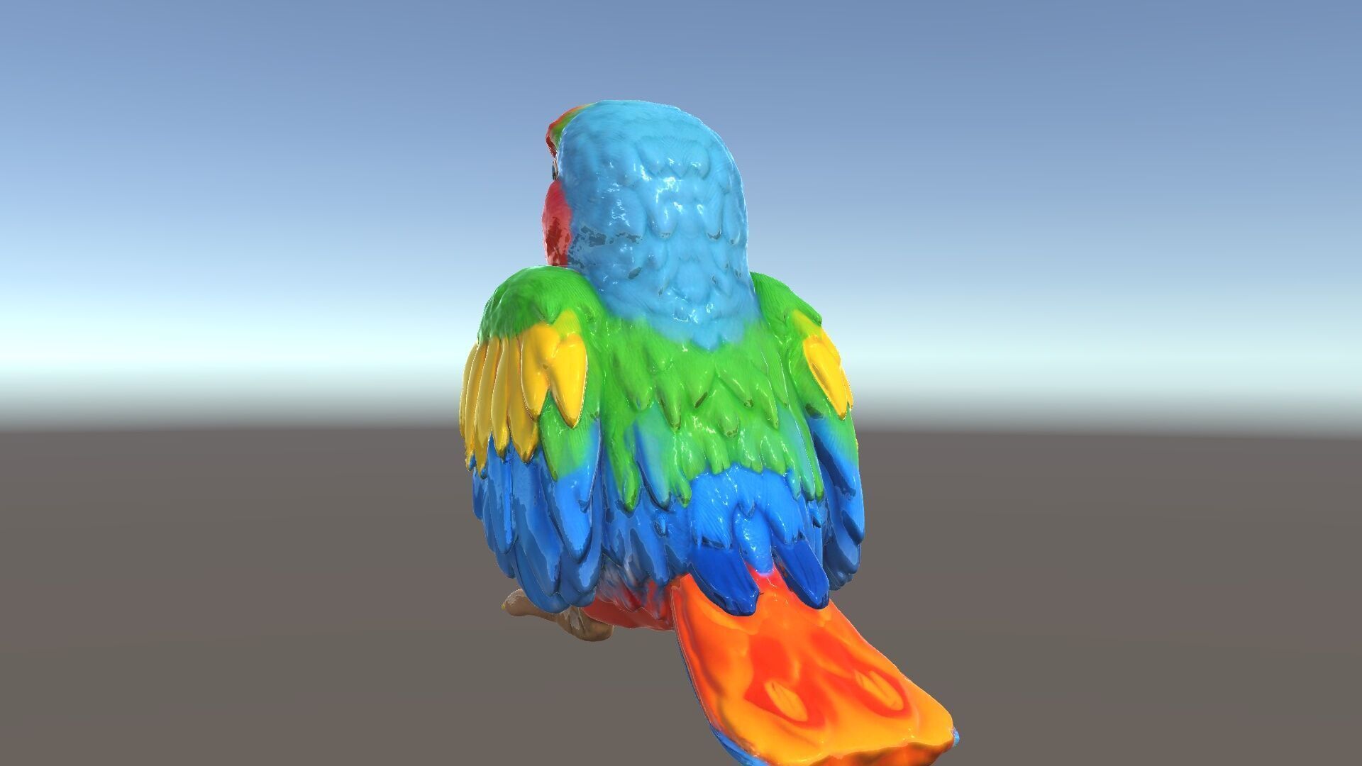 Colorful Parrot D Model Pack for Animation and Games Low-poly 3D model_5