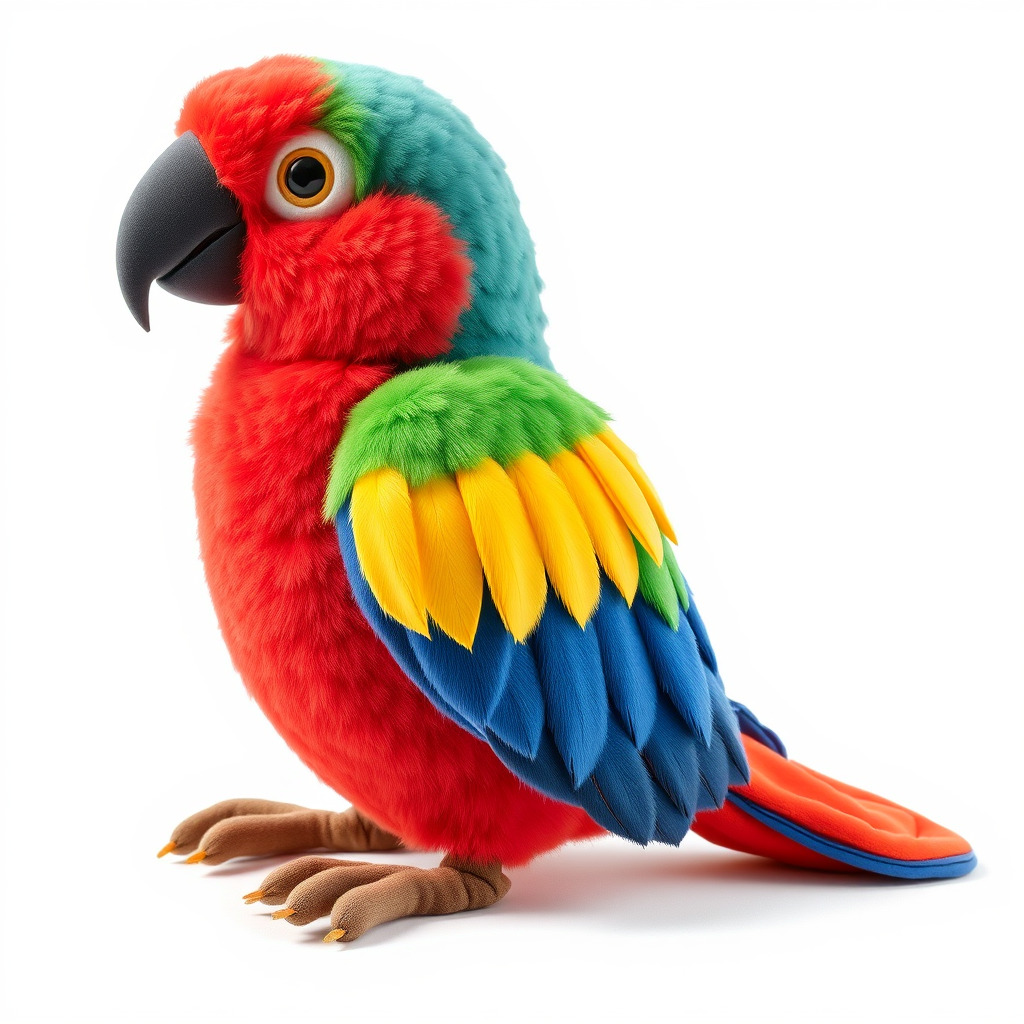 Colorful Parrot D Model Pack for Animation and Games Low-poly 3D model_2