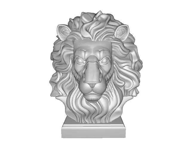 Regal Lion Bust 3D Sculpture 3D print model_0