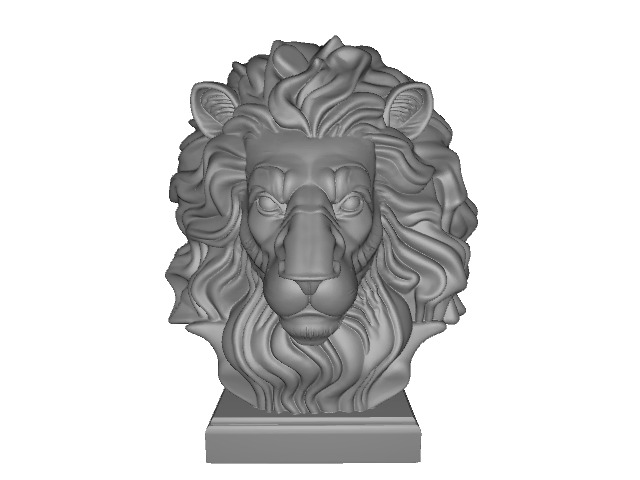 Regal Lion Bust 3D Sculpture 3D print model_1