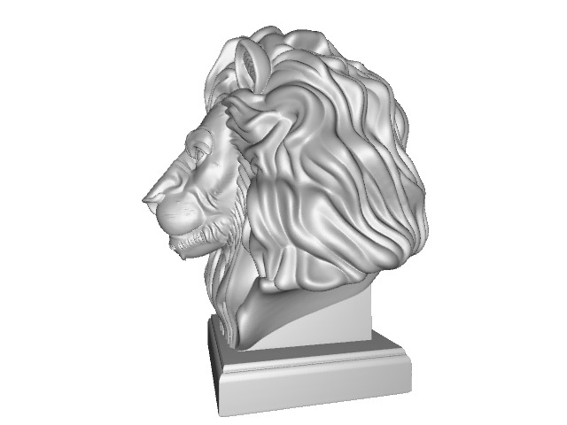 Regal Lion Bust 3D Sculpture 3D print model_4