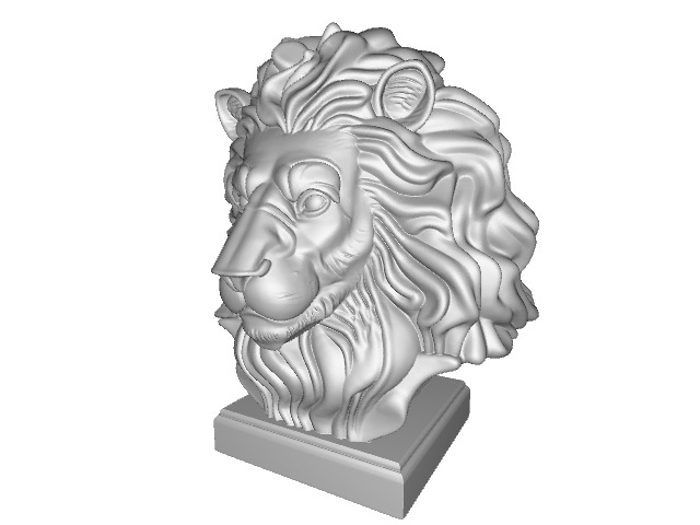 Regal Lion Bust 3D Sculpture 3D print model_3