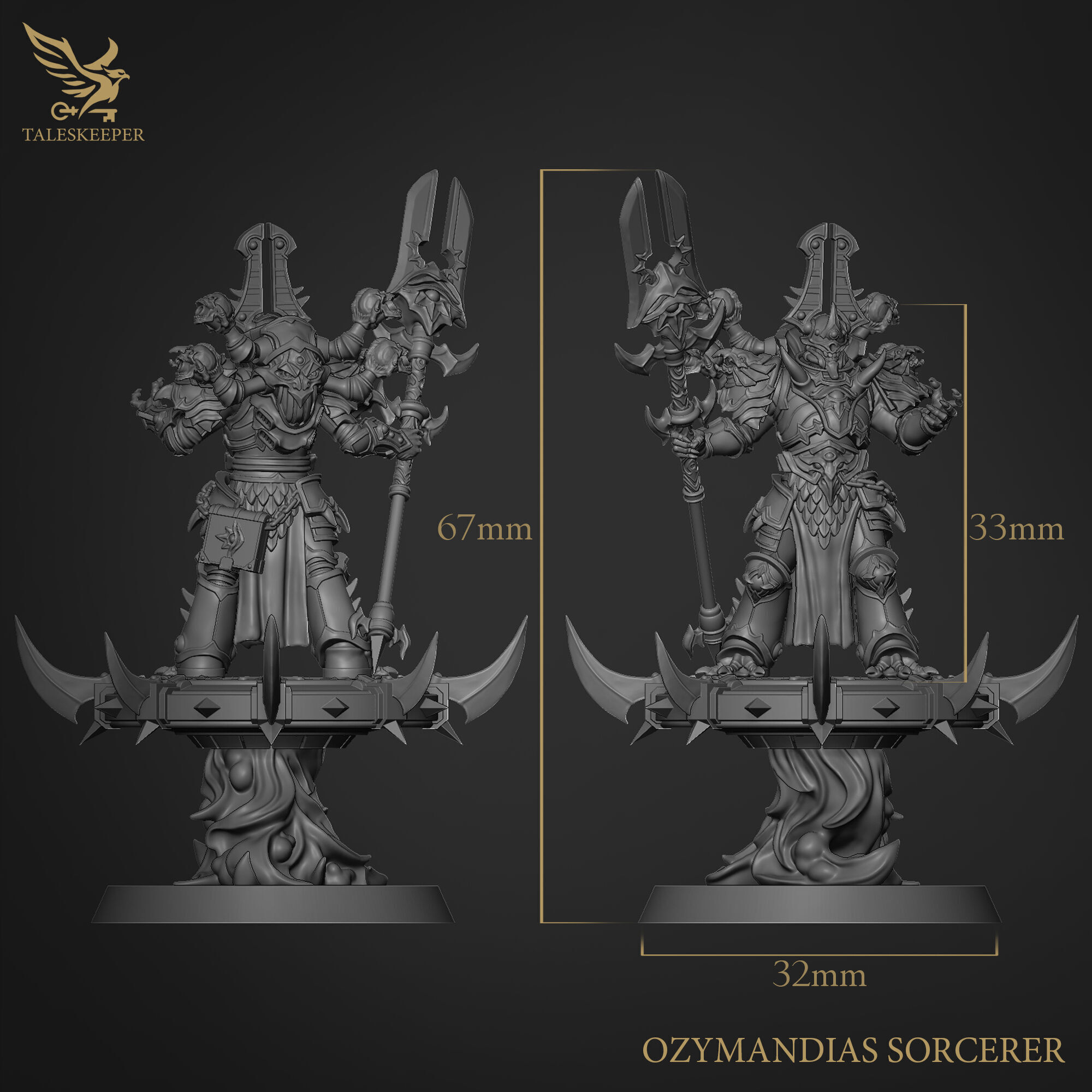 OZYMANDIAS SORCERER 3D print model_4