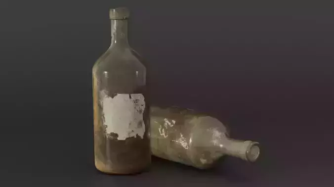 Old junk bottle glass