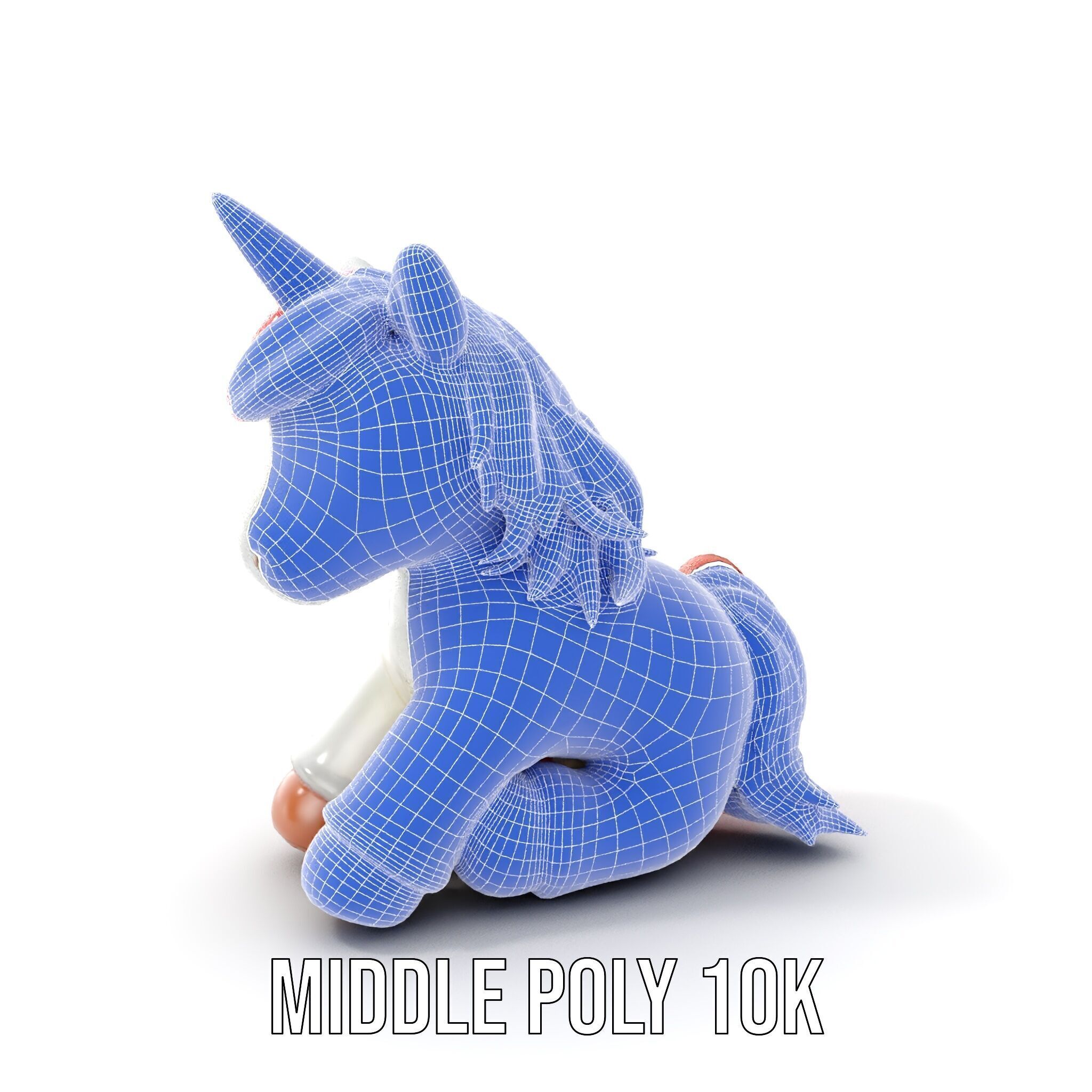 Unicorn Plush Toy Model Pack Low-poly 3D model_22