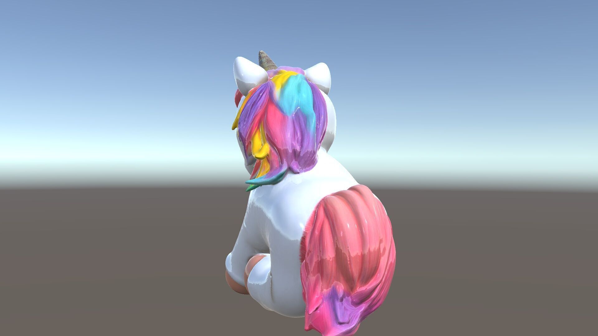 Unicorn Plush Toy Model Pack Low-poly 3D model_5