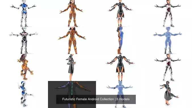 Futuristic Female Android Collection 