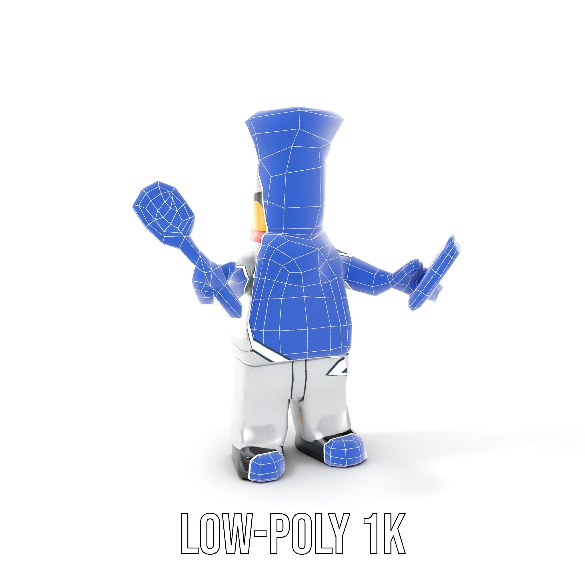 LegoStyle Chef Character Model Fully Rigged and Animated Low-poly 3D model_29