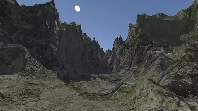 Needles Peaks Terrain Unity Game Ready Low-poly 3D model
