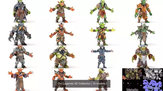 Orc Legends 3D Collection 