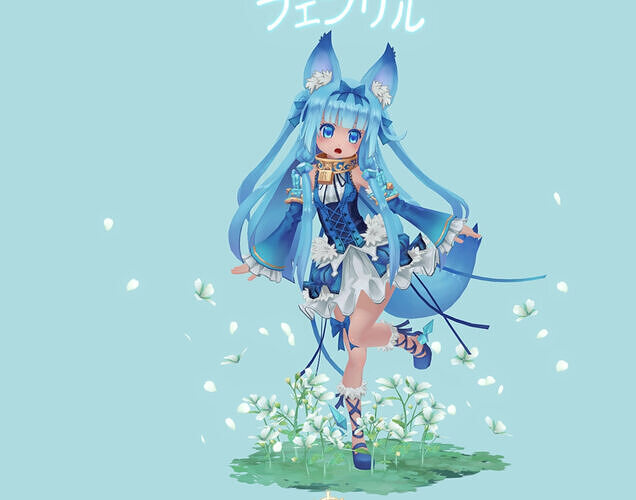Fenrir Low-poly 3D model