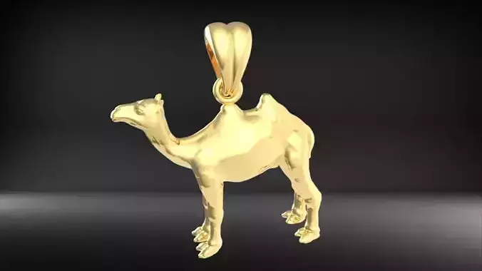 Camel Pendant Necklace Charm Bracelet Jewelry 3D print model