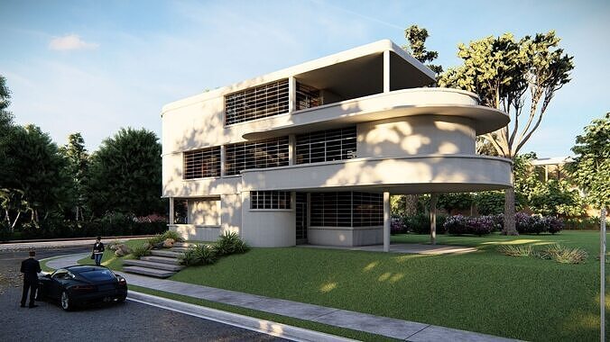 Casa Scene-villa-modern house 3D model