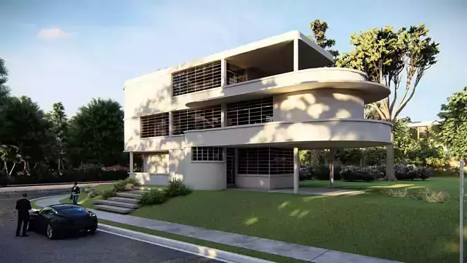 Casa Scene-villa-modern house 3D model