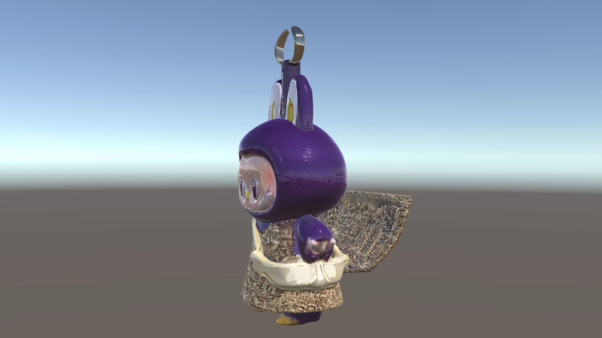 Purple Monster Keychain Model Pack for Games and Animation Low-poly 3D model_5