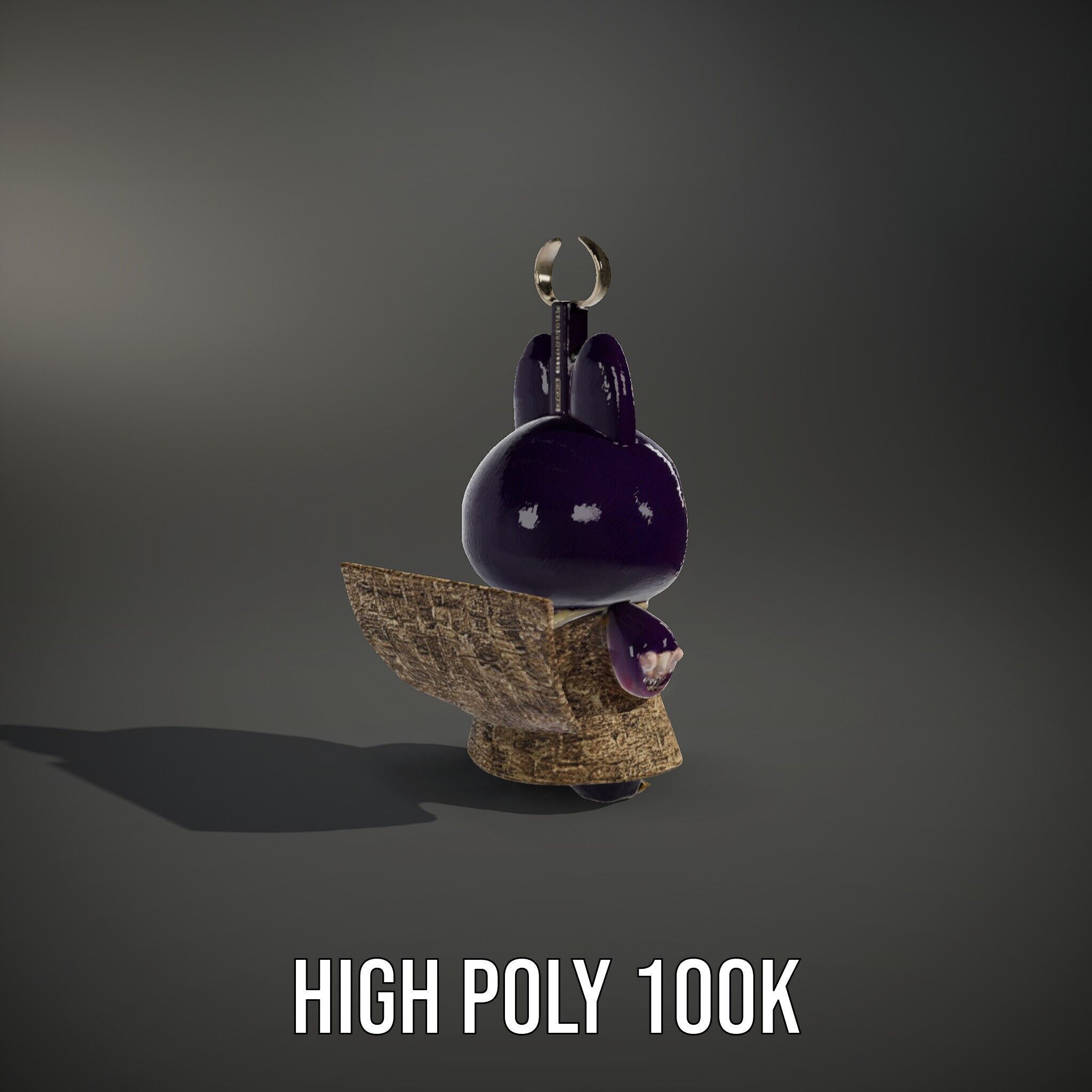 Purple Monster Keychain Model Pack for Games and Animation Low-poly 3D model_11