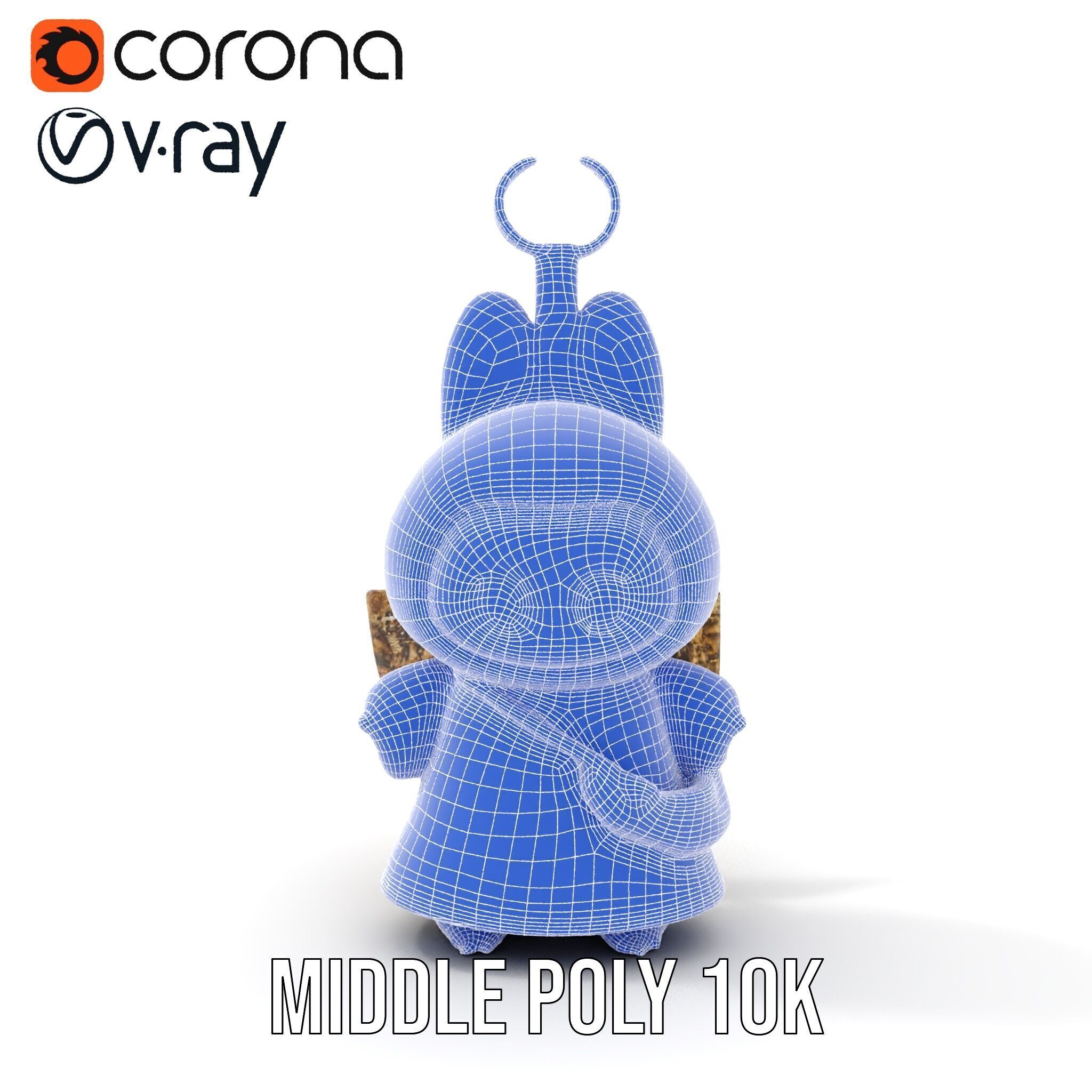 Purple Monster Keychain Model Pack for Games and Animation Low-poly 3D model_19