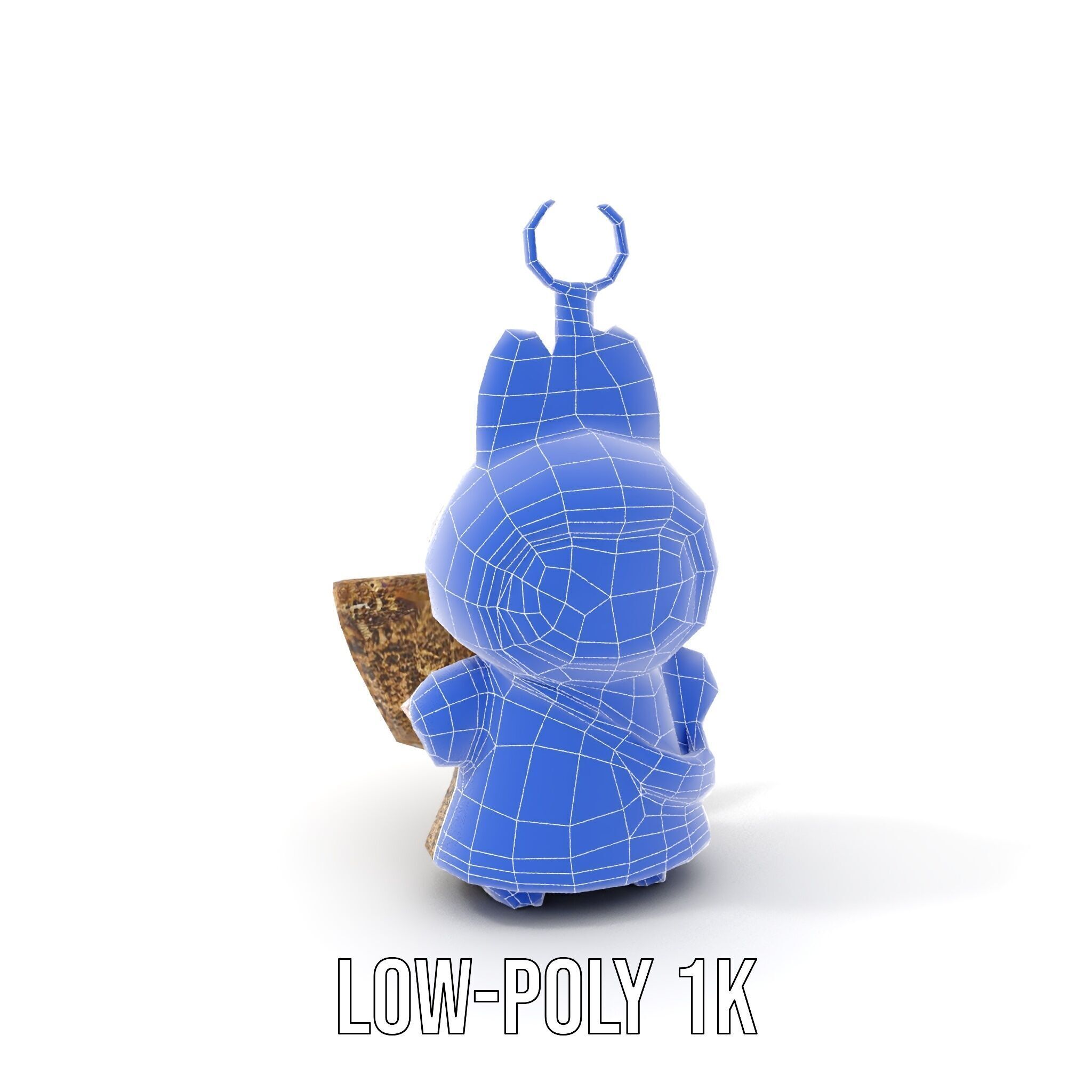 Purple Monster Keychain Model Pack for Games and Animation Low-poly 3D model_23