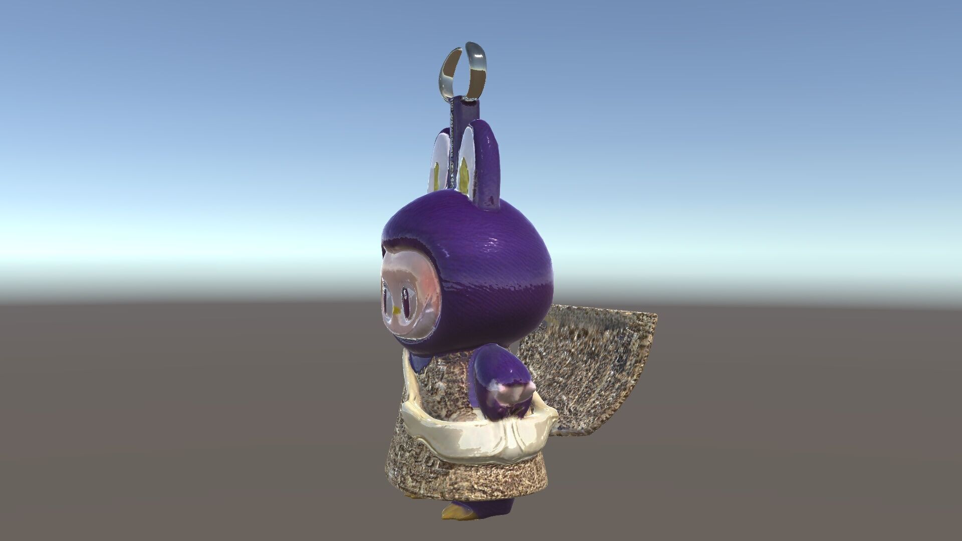Purple Monster Keychain Model Pack for Games and Animation Low-poly 3D model_33