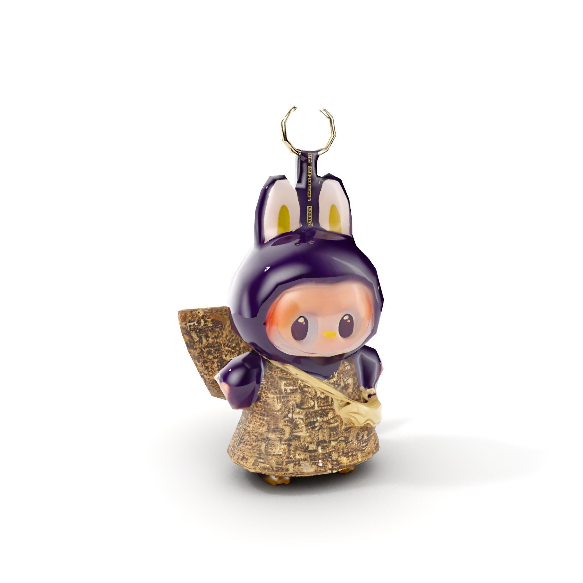 Purple Monster Keychain Model Pack for Games and Animation Low-poly 3D model_10