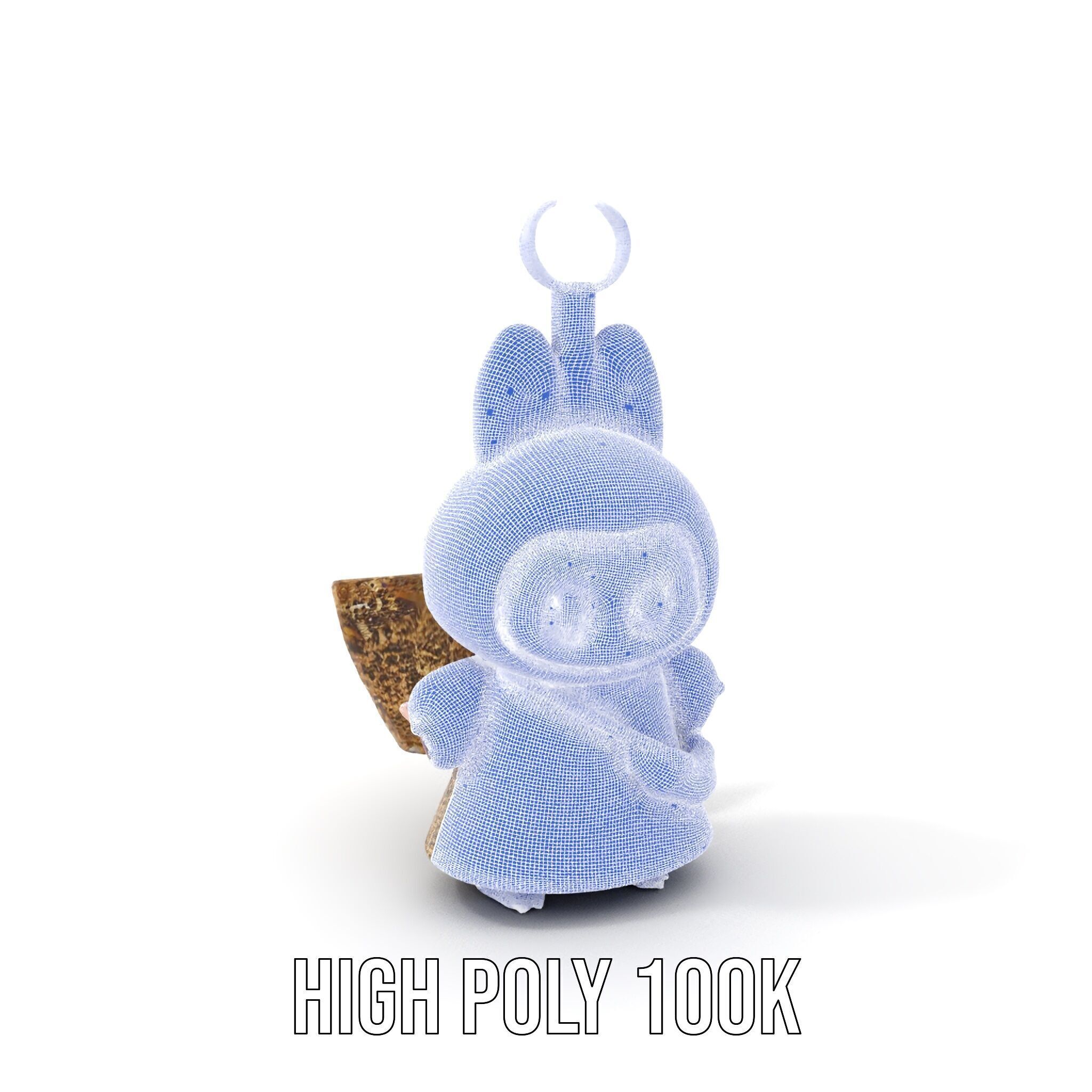 Purple Monster Keychain Model Pack for Games and Animation Low-poly 3D model_4