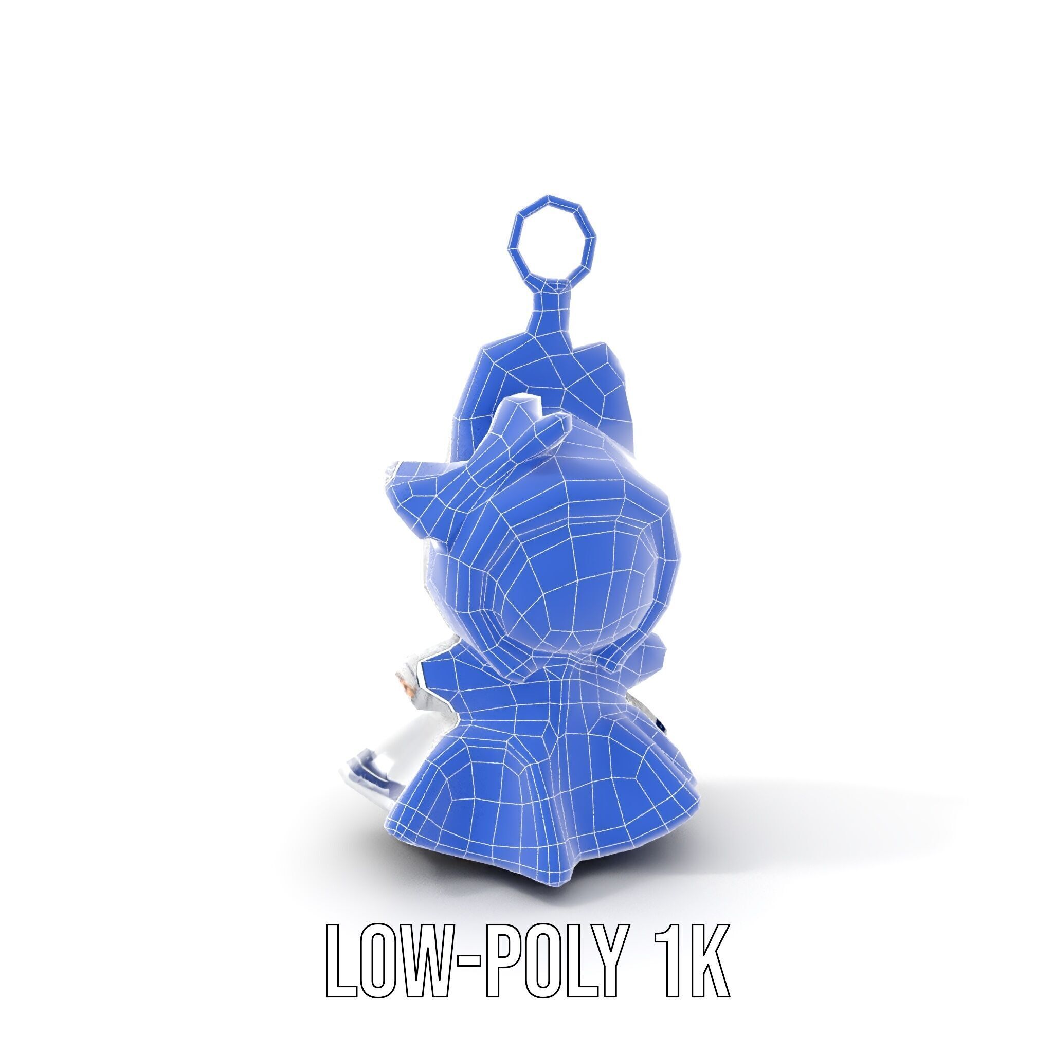 Cute Bunny Keychain Character Model Pack Low-poly 3D model_10