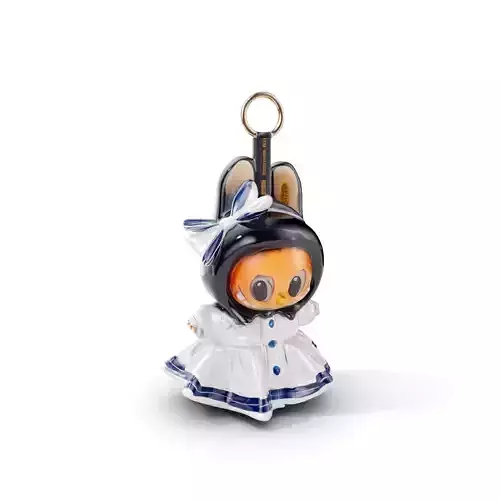 Cute Bunny Keychain Character Model Pack Low-poly 3D model