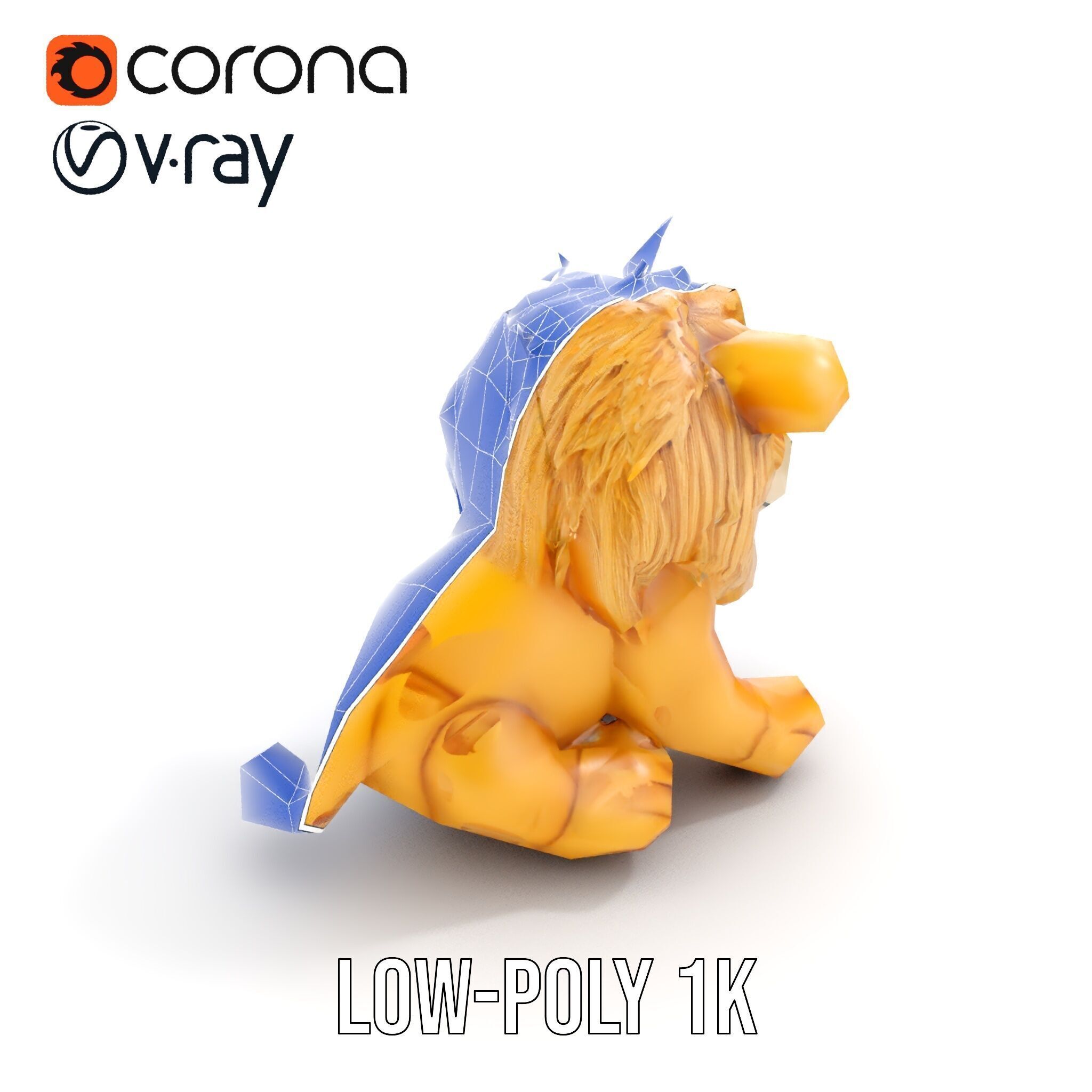 Adorable Lion Plush Toy D Model Pack Low-poly 3D model_20