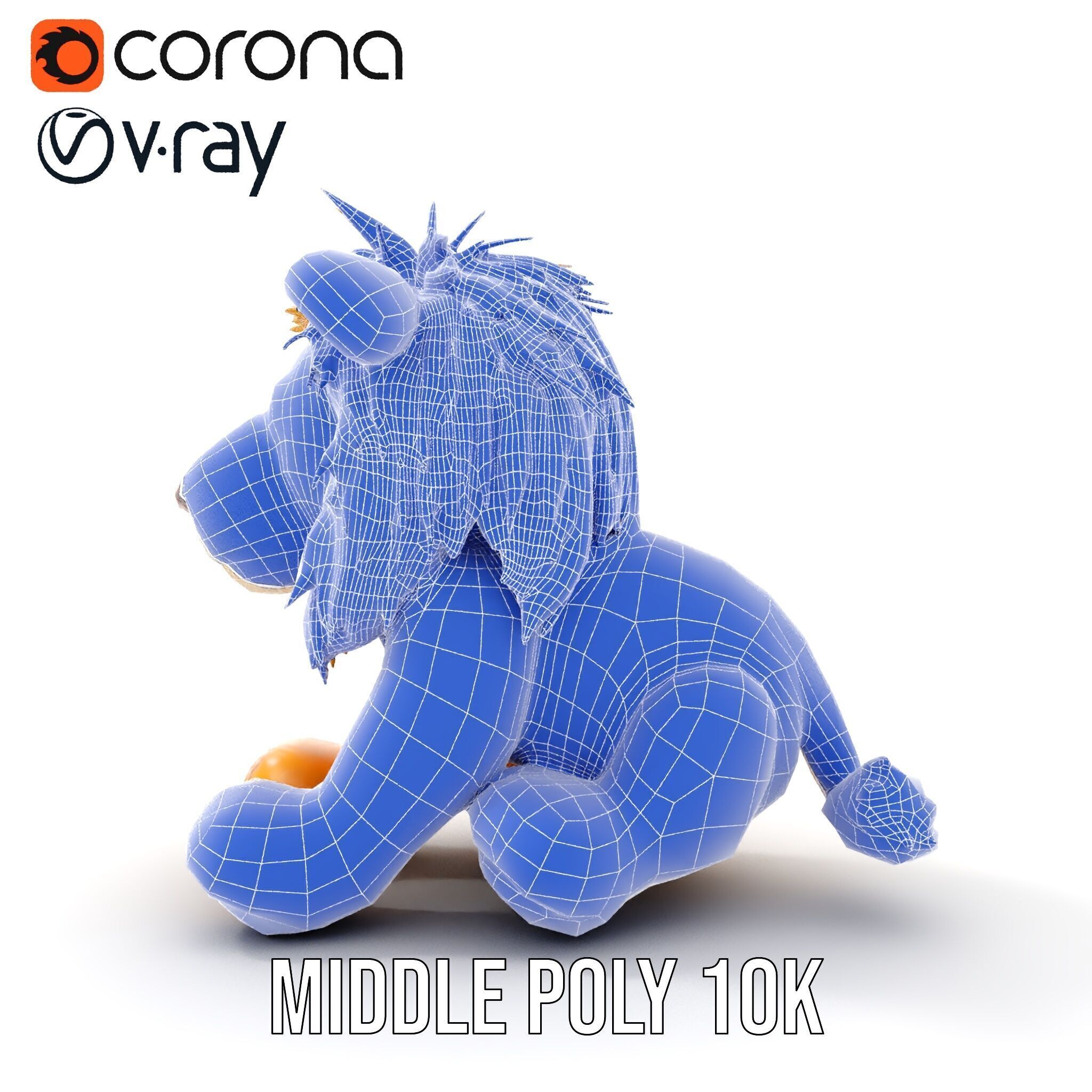 Adorable Lion Plush Toy D Model Pack Low-poly 3D model_25