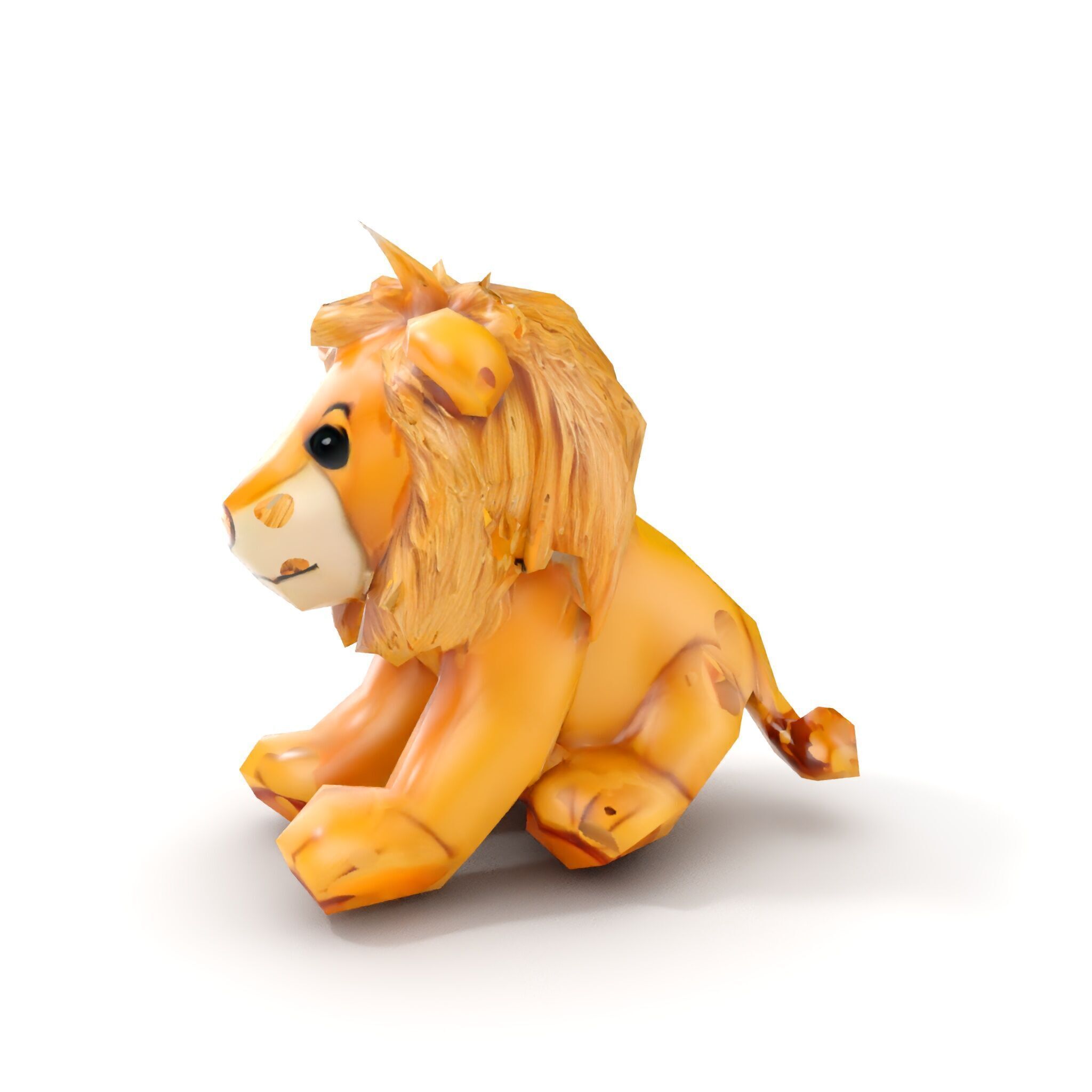 Adorable Lion Plush Toy D Model Pack Low-poly 3D model_13