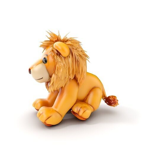 Adorable Lion Plush Toy D Model Pack Low-poly 3D model