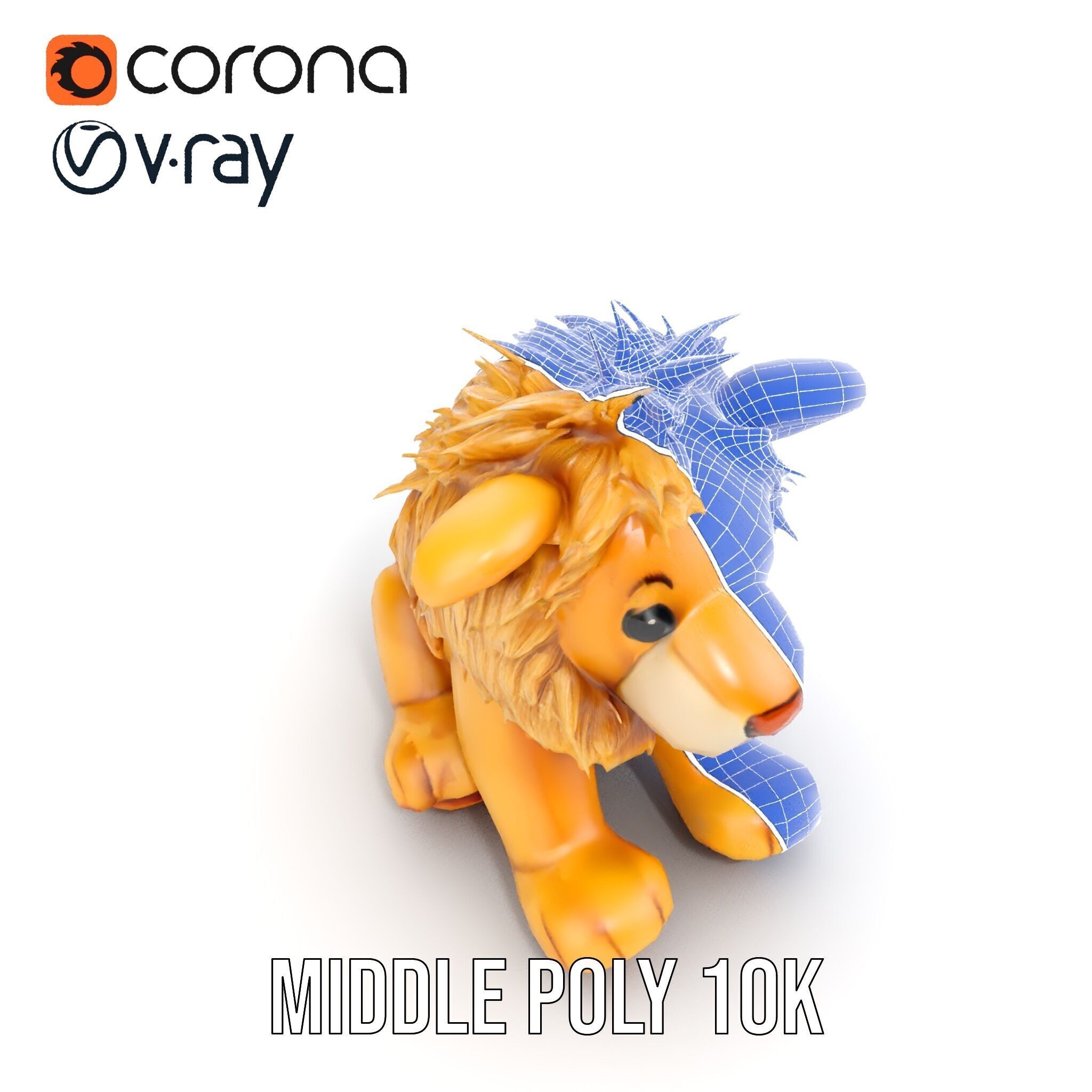 Adorable Lion Plush Toy D Model Pack Low-poly 3D model_22
