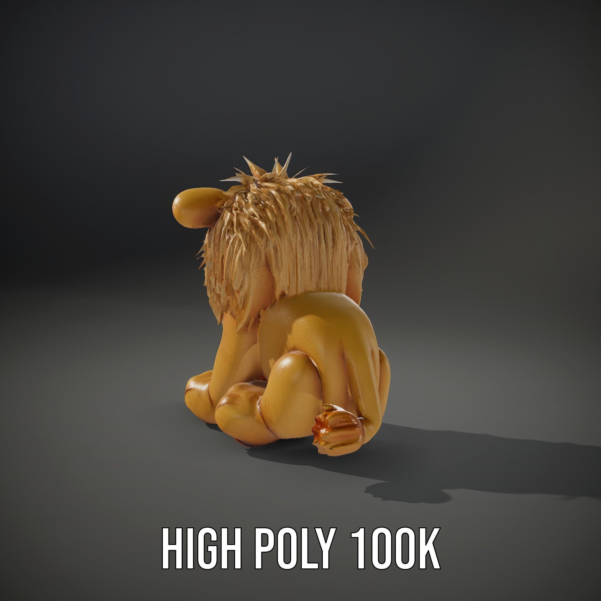 Adorable Lion Plush Toy D Model Pack Low-poly 3D model_14