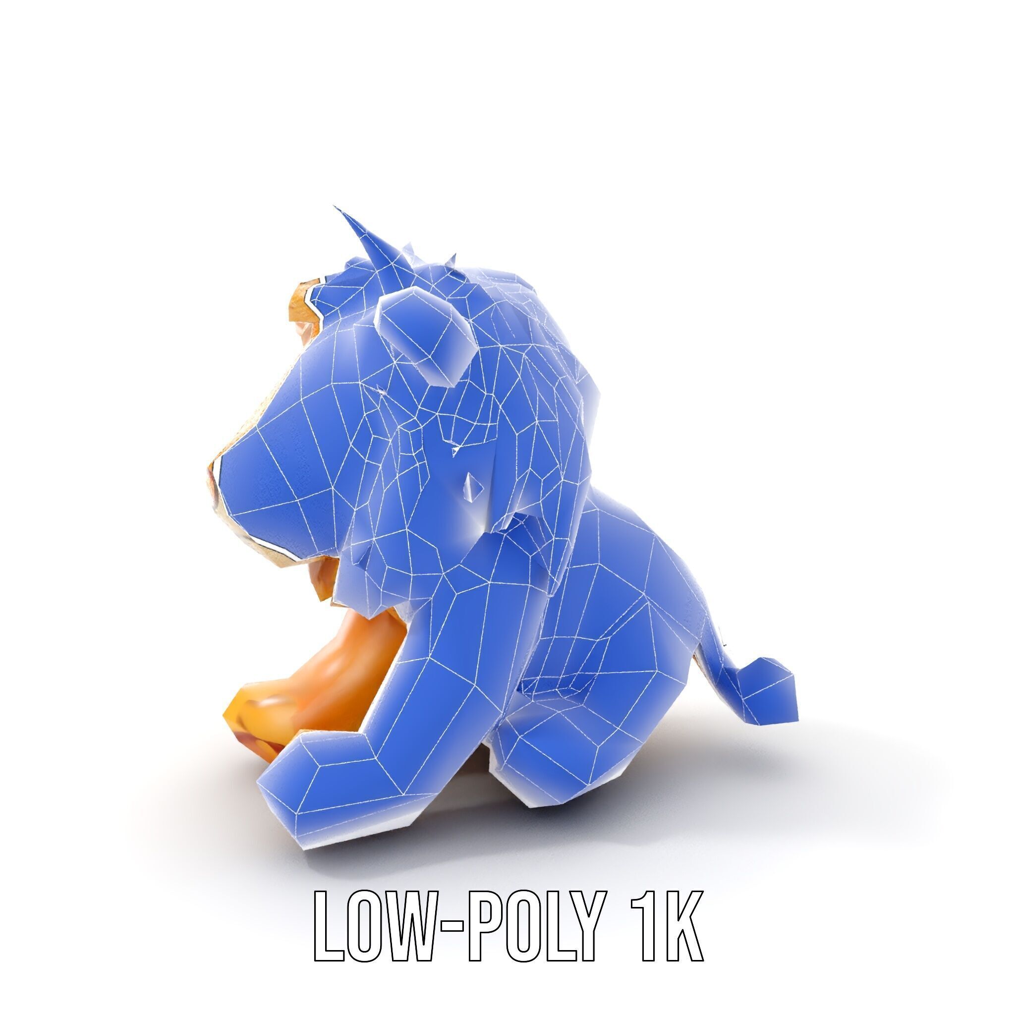 Adorable Lion Plush Toy D Model Pack Low-poly 3D model_26