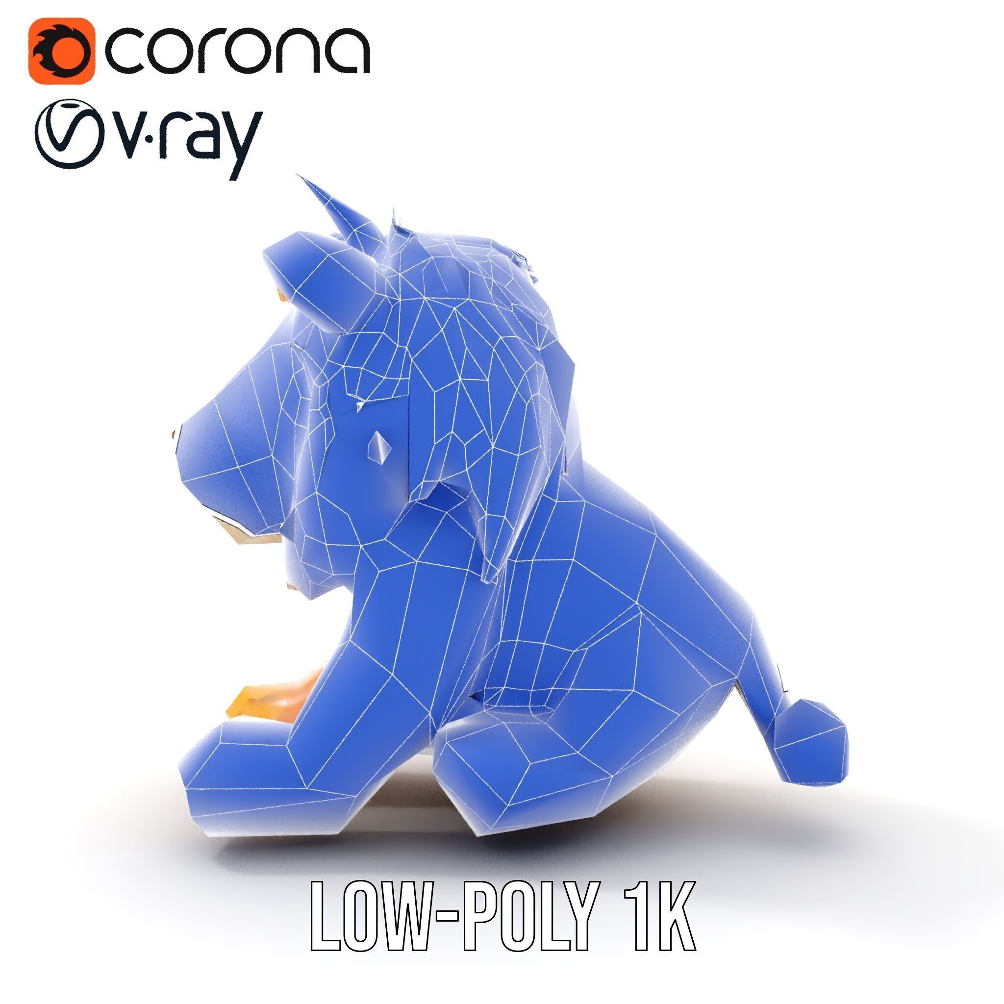 Adorable Lion Plush Toy D Model Pack Low-poly 3D model_32