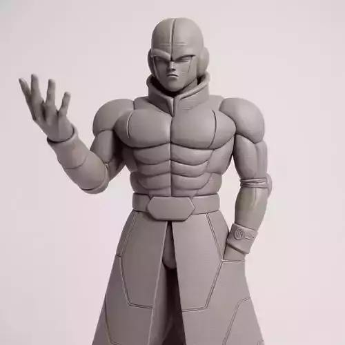 3D Printed Gray Model of Hit from Dragon Ball Super