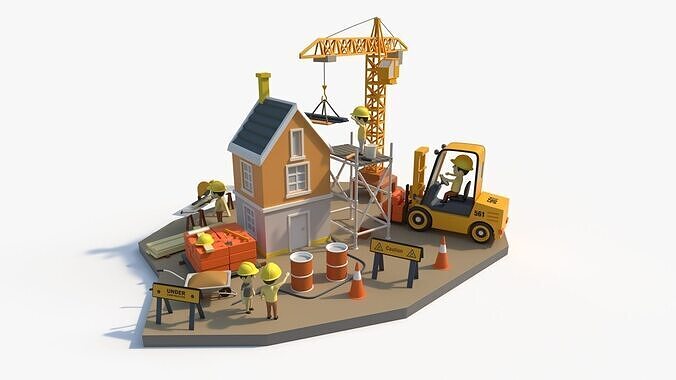 construction site 3D model