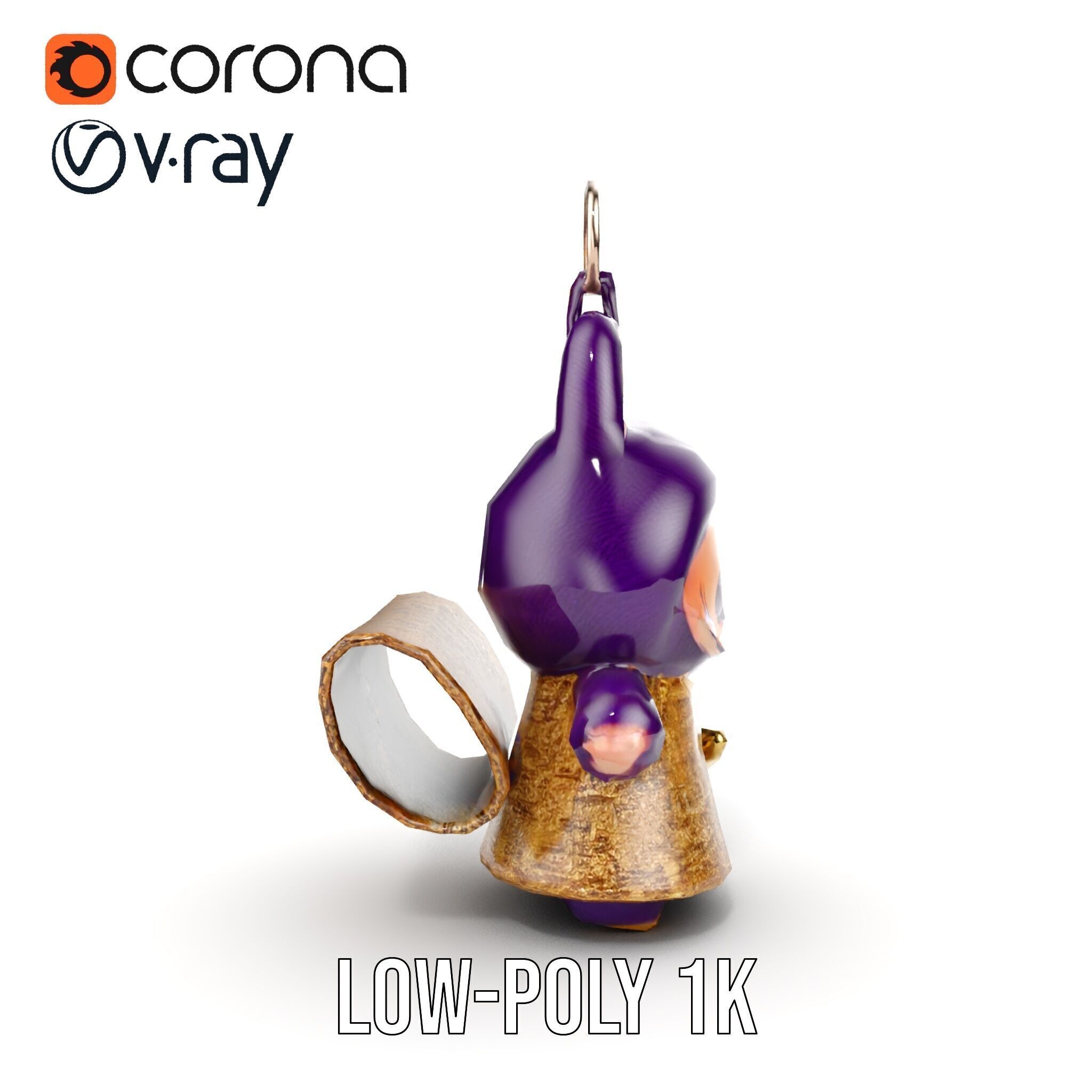 Cute Creature Keychain Model Pack Low-poly 3D model_18