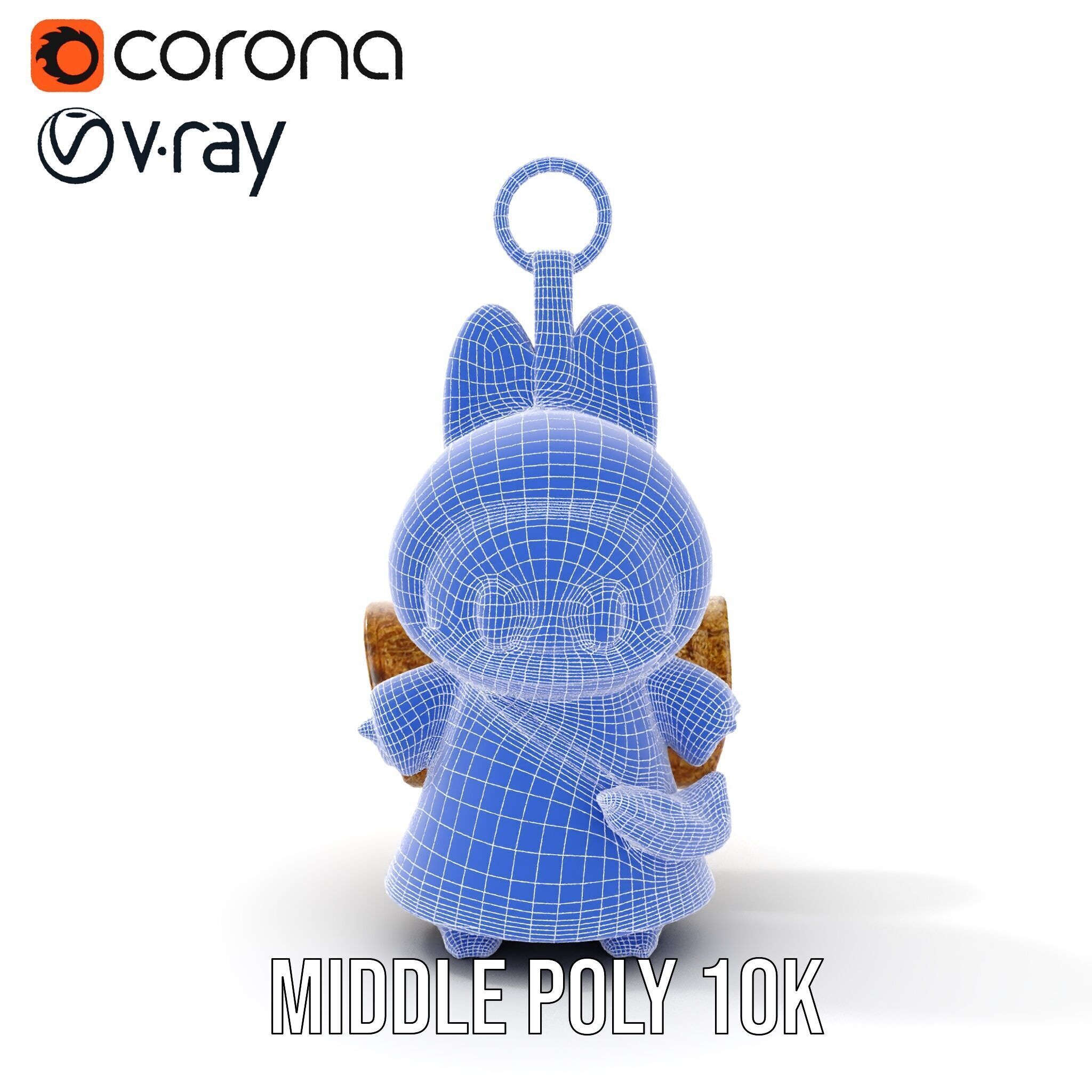 Cute Creature Keychain Model Pack Low-poly 3D model_19