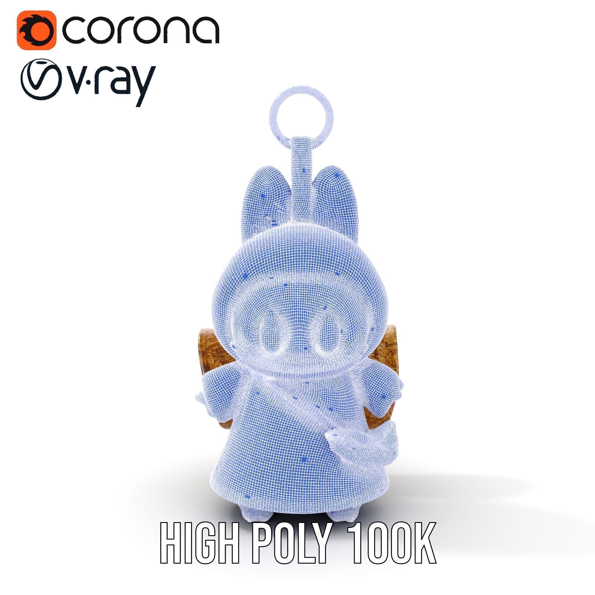 Cute Creature Keychain Model Pack Low-poly 3D model_37