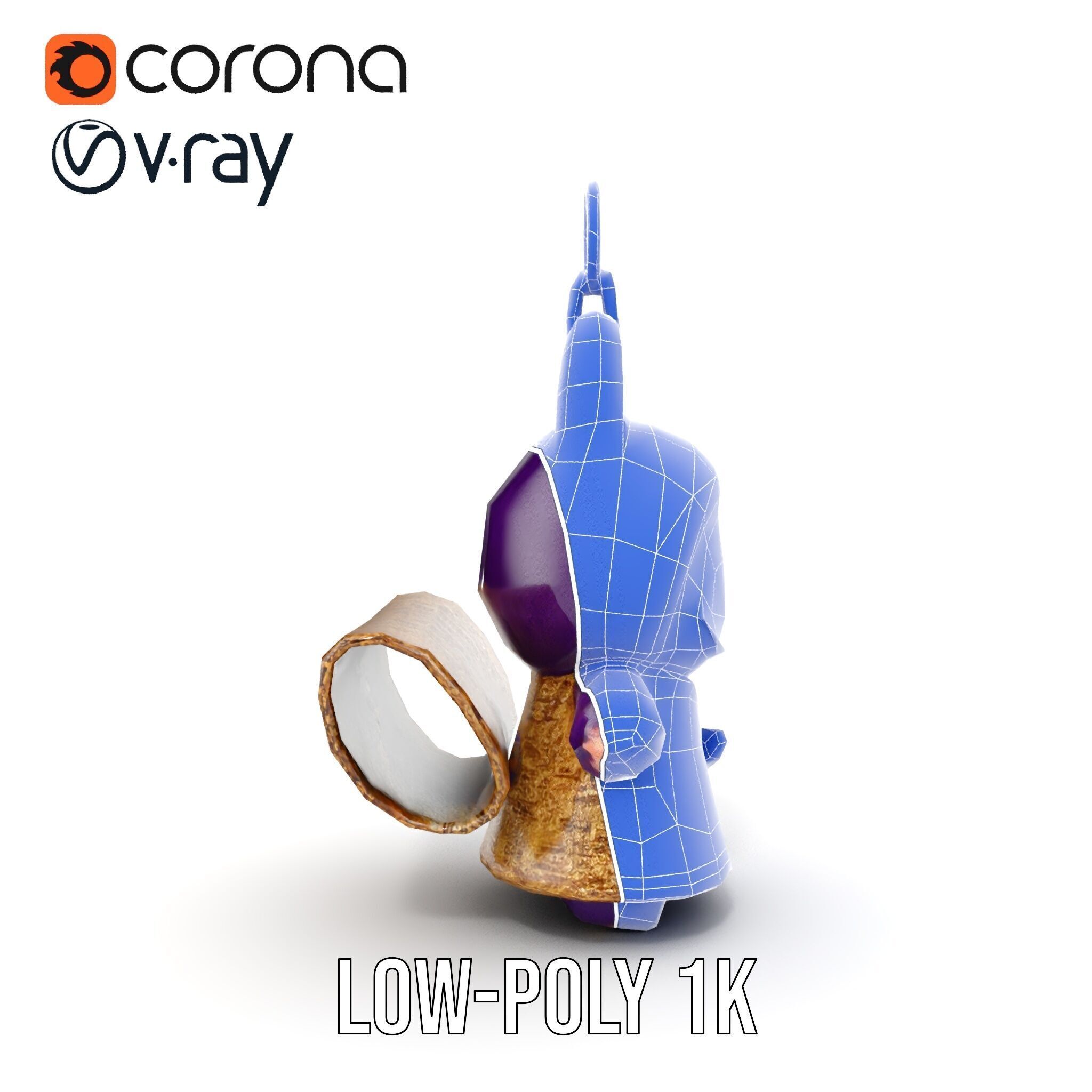 Cute Creature Keychain Model Pack Low-poly 3D model_26