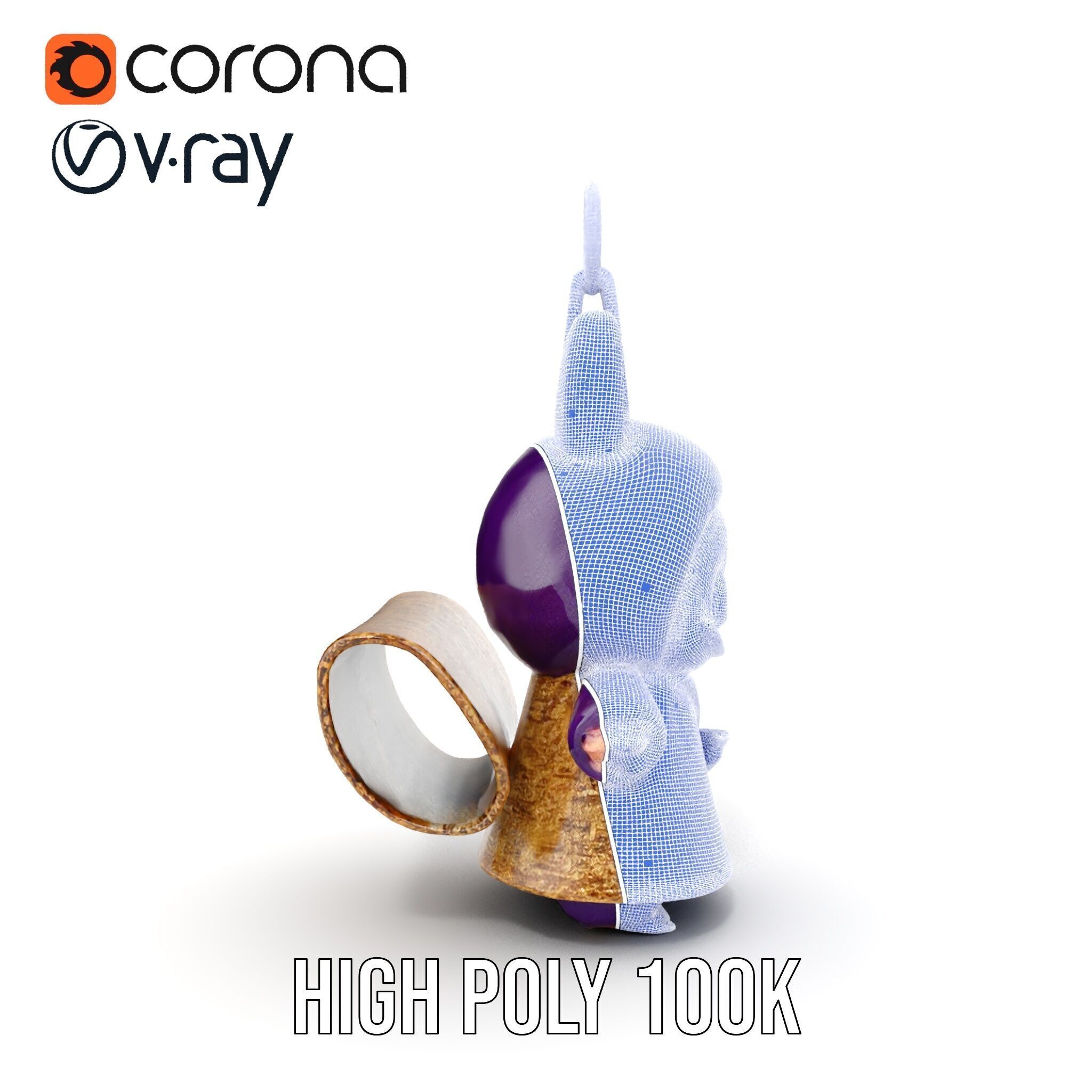 Cute Creature Keychain Model Pack Low-poly 3D model_36