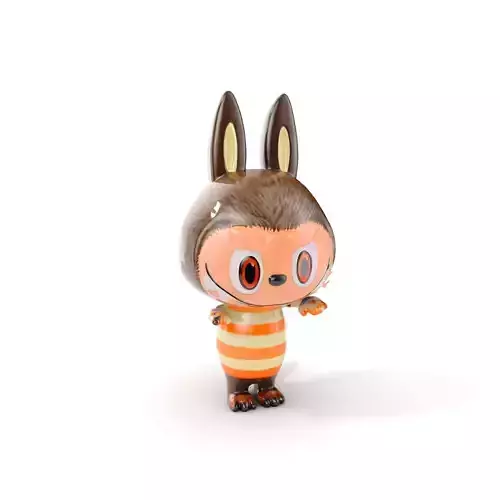 Cartoon Creature Model Pack  Cute Striped Character Low-poly 3D model