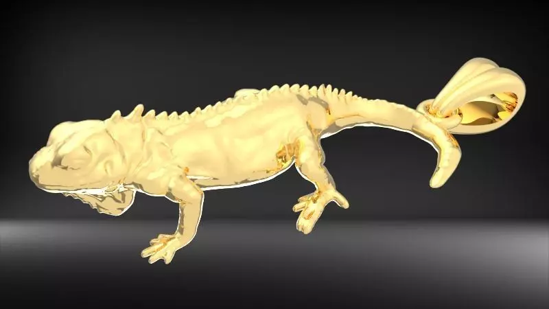 Iguana Pendant 3D print model