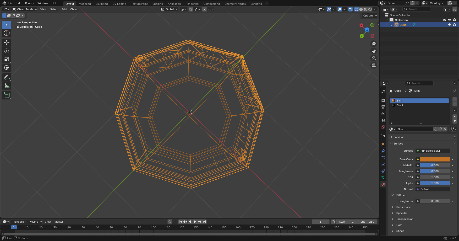 Geometric Pumpkin  3D print model_3