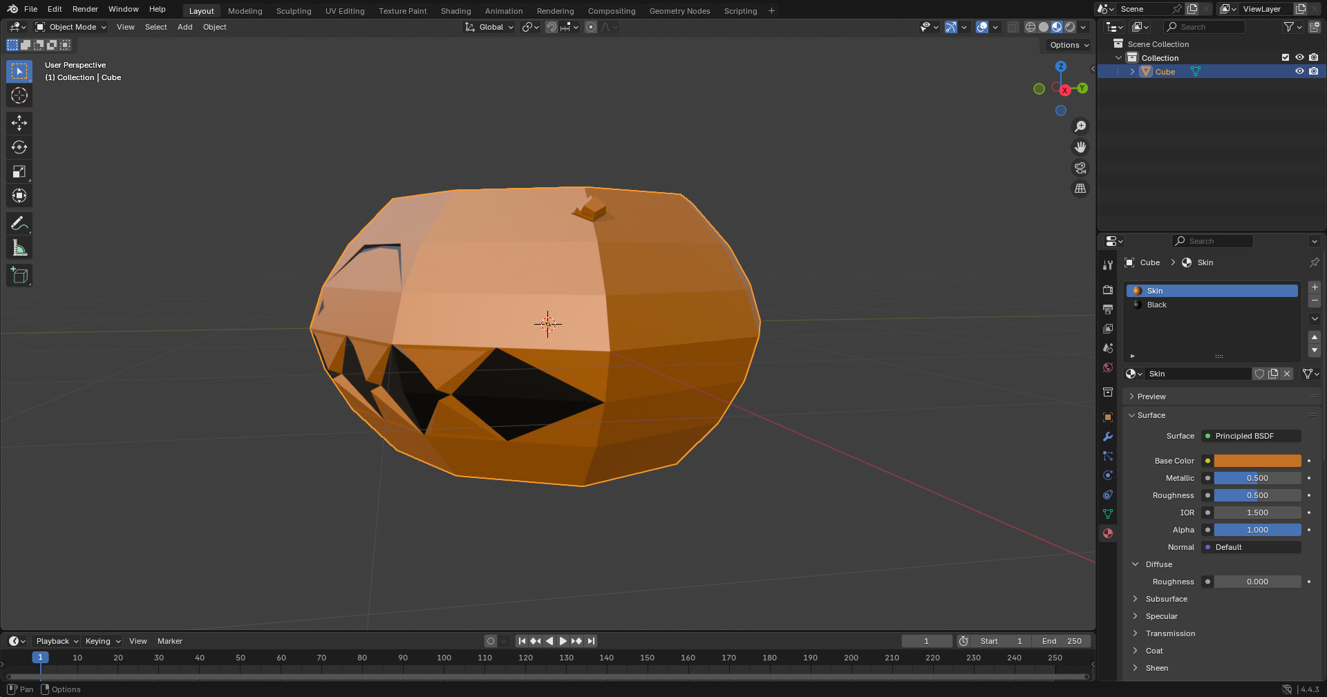 Geometric Pumpkin  3D print model_2