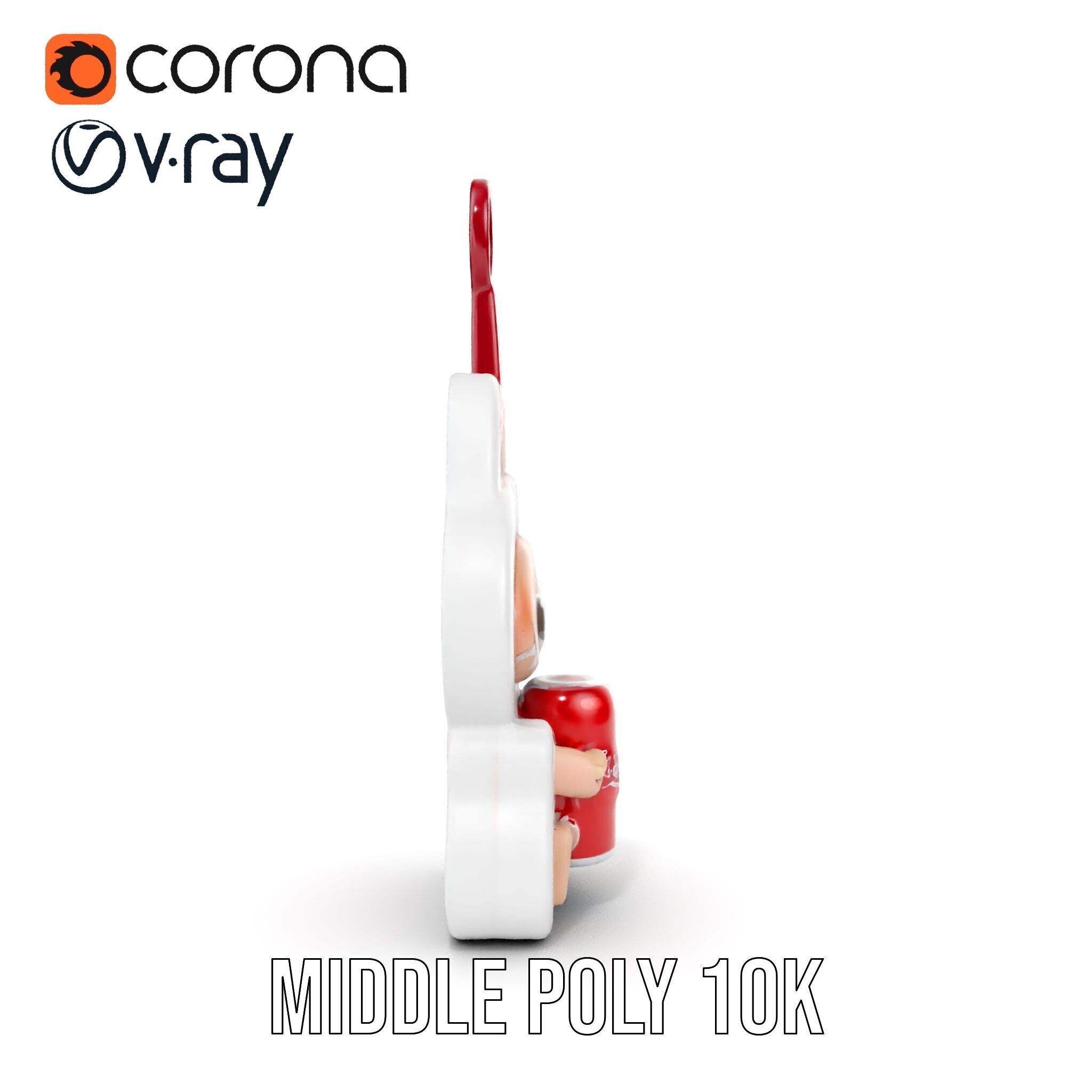 Coca Cola Character Keychain Model Pack Low-poly 3D model_6